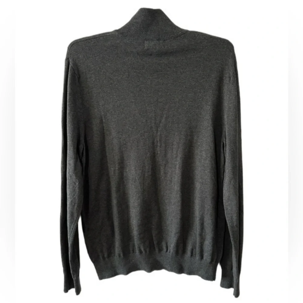 Banana Republic‎ Half Zip pullover Cotton Sweater Mens Sz L Grey